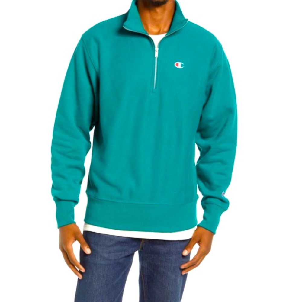 NWT Champion Green Quarter Zip Sweatshirt Size S